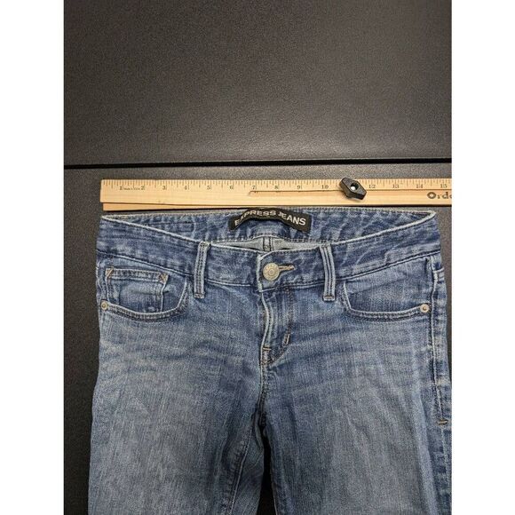 Express Stella Barely Boot Jeans - Light Faded Wash Women's Size 0 - Picture 7 of 8